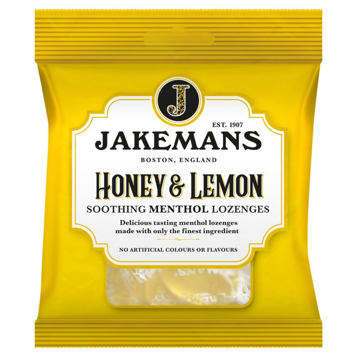 Jakemans Honey & Lemon Soothing Menthol Lozenges 73g (Case of 12) - BritishGram.com