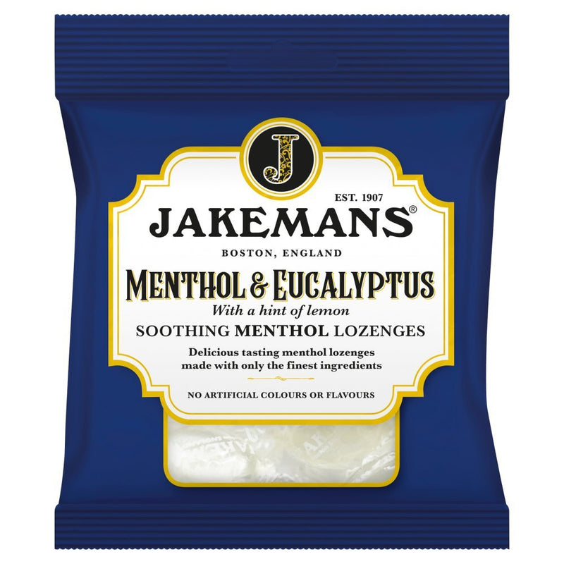 Jakemans Menthol & Eucalyptus Soothing Menthol Lozenges 73g (Box of 12) - BritishGram.com