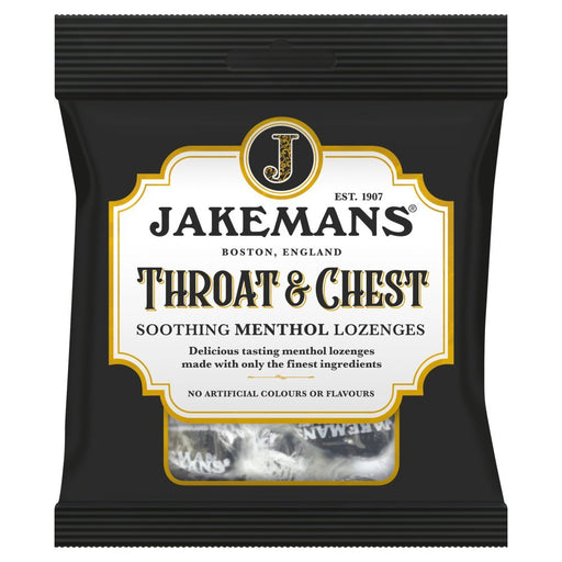 Jakemans Throat & Chest Soothing Menthol Lozenges 73g (Box of 12) - BritishGram.com
