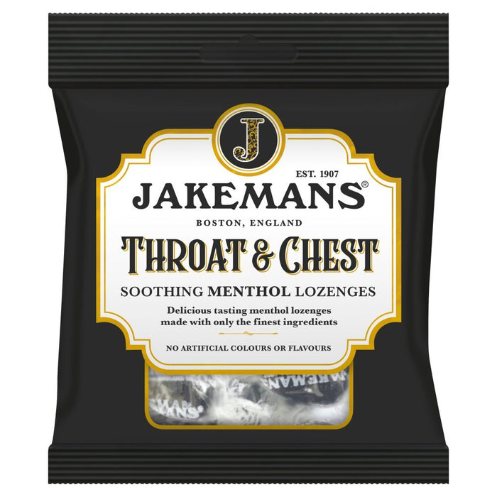 Jakemans Throat & Chest Soothing Menthol Lozenges 73g (Box of 12) - BritishGram.com