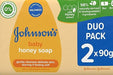 Johnson's Baby Honey Soap 2 Pack x 90g - BritishGram.com