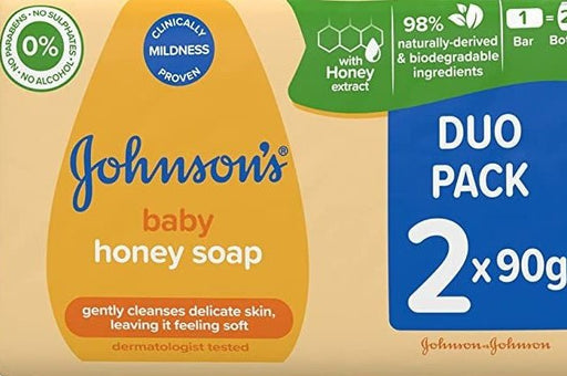 Johnson's Baby Honey Soap 2 Pack x 90g - BritishGram.com