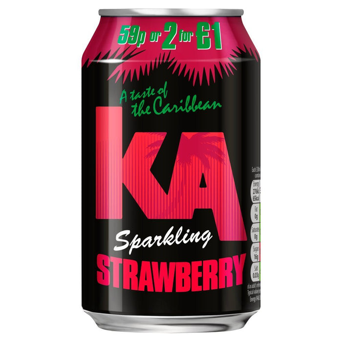 KA Sparkling Strawberry 330ml (Case of 24) - BritishGram.com