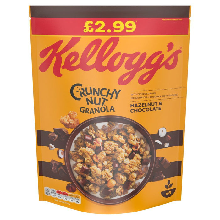 Kellogg's Crunchy Nut Granola Hazelnut & Chocolate, 380g (Pack of 6) - BritishGram.com