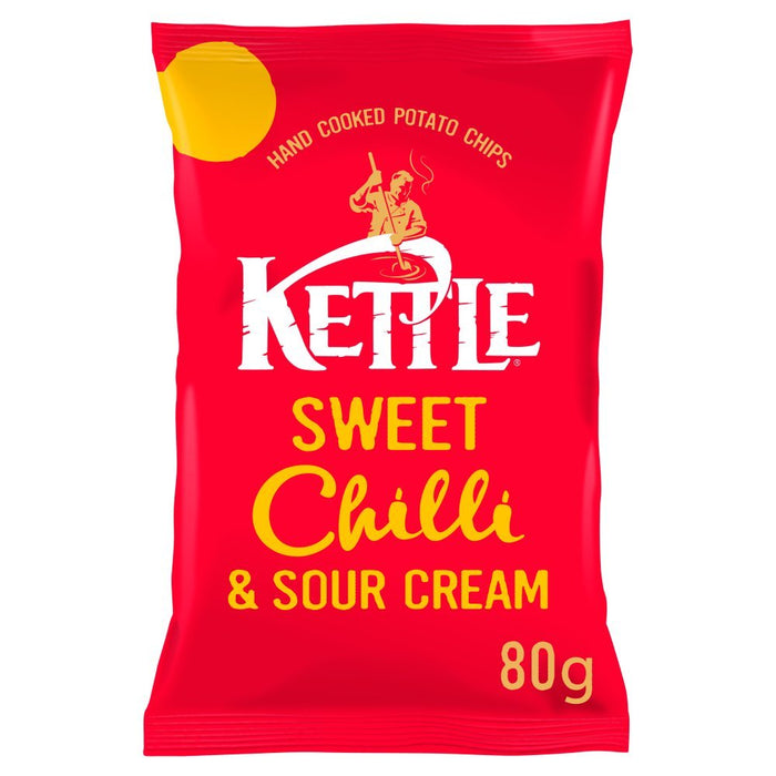 Kettle Sweet Chilli & Sour Cream Crisps PMP 80g (Box of 12) - BritishGram.com