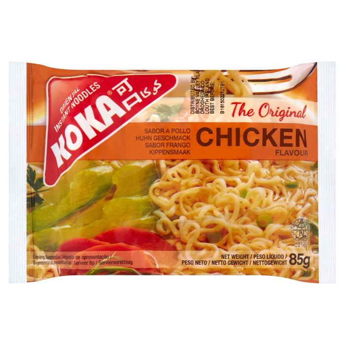 Koka The Original Chicken Flavour Oriental Instant Noodles, 85g (Box of 30) - BritishGram.com