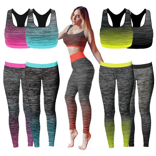 Ladies Crop Top Gym Set - BritishGram.com