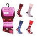 Ladies Eazy Grip Non Elastic 3 Pairs Socks Hearts Spots - BritishGram.com