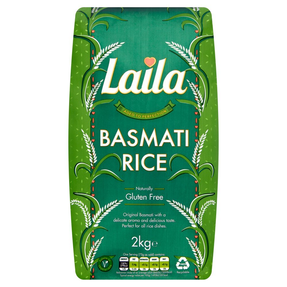 Laila Basmati Rice 2kg — BritishGram.com