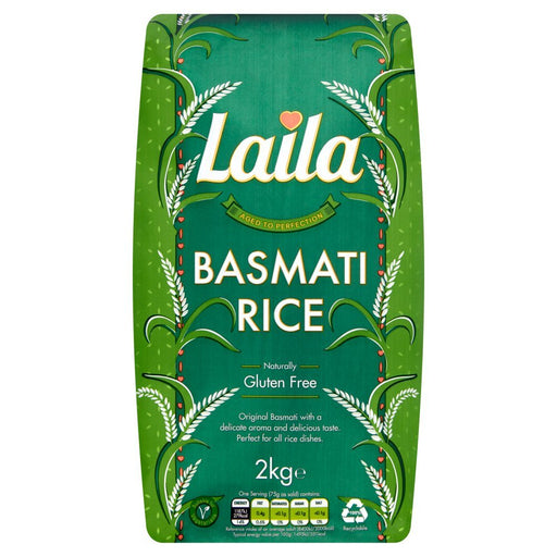 Laila Basmati Rice 2kg - BritishGram.com
