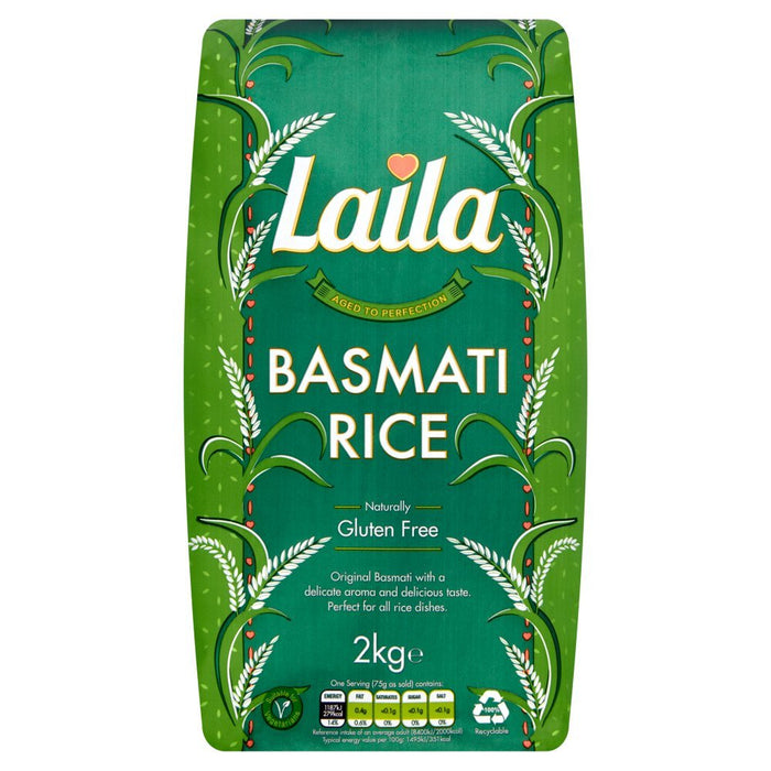 Laila Basmati Rice 2kg - BritishGram.com