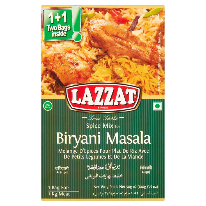 Lazzat Biryani Masala 100g (Case of 6) - BritishGram.com
