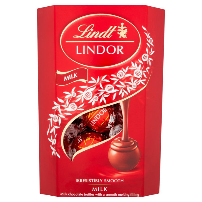 Lindt Lindor Milk Chocolate Truffles Box, 200g - BritishGram.com