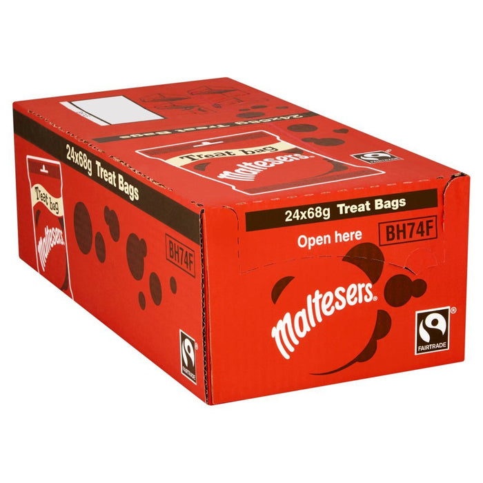 Maltesers Chocolate Treat Bag PMP 68g (Box of 24) - BritishGram.com
