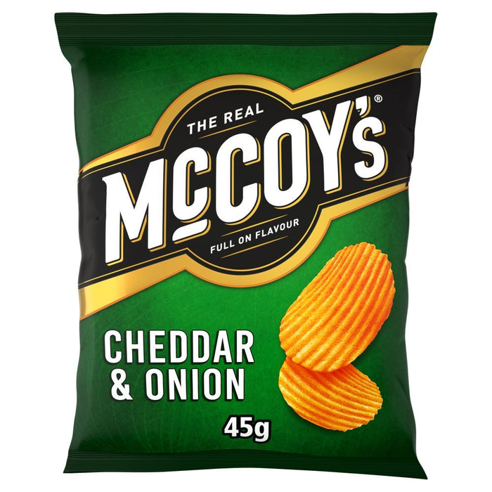 McCoy's Cheddar & Onion Grab Bag Crisps 45g (Box of 26) - BritishGram.com