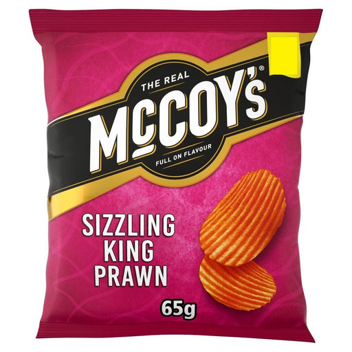 McCoy's Sizzling King Prawn Sharing Crisps PMP 65g (Box of 20) - BritishGram.com