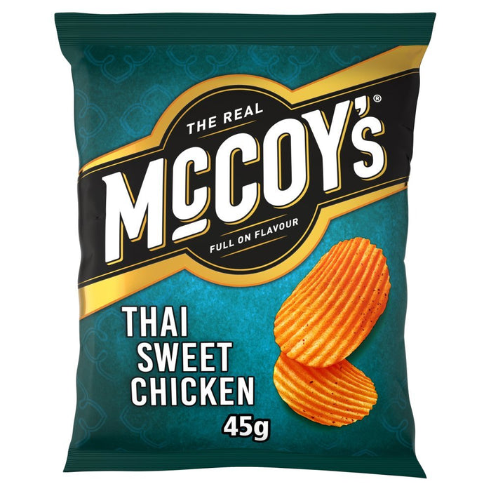 McCoy's Thai Sweet Chicken Crisps 45g (Box of 26) - BritishGram.com