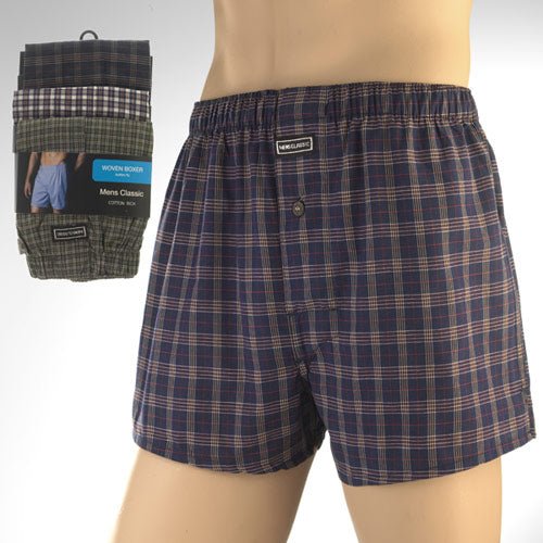 Mens Cotton Rich Woven Boxer (Pack of 3) - BritishGram.com