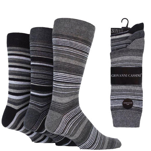 Mens Giovanni Cassini 3 Pairs Socks Buenos Aires - BritishGram.com