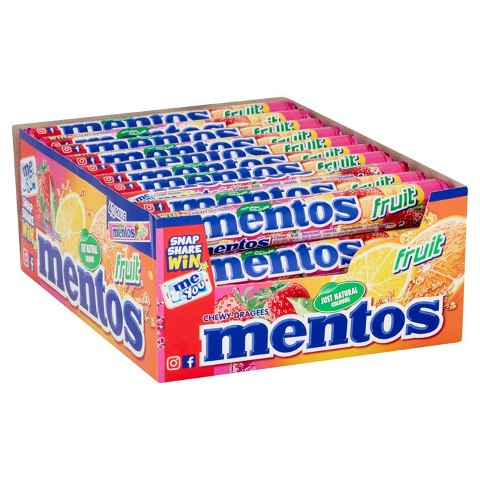 Mentos Fruit 38g (Box of 40) - BritishGram.com