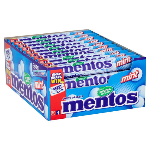 Mentos Mint Chewy Dragees 38g (Box of 40) - BritishGram.com
