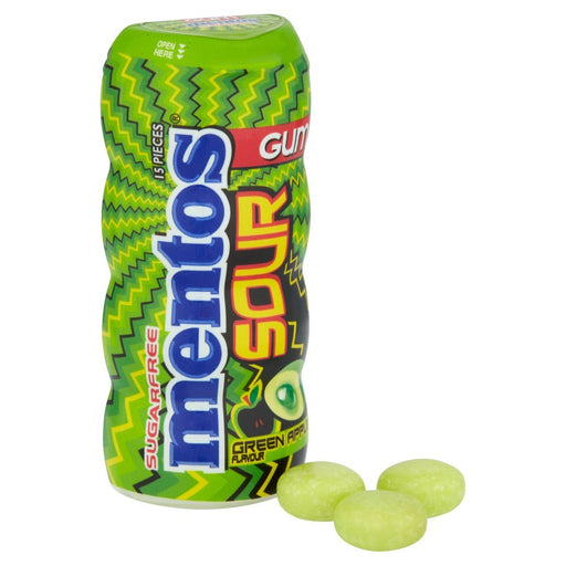 Mentos Sour Gum Green Apple Flavour 30g (Case of 10) - BritishGram.com