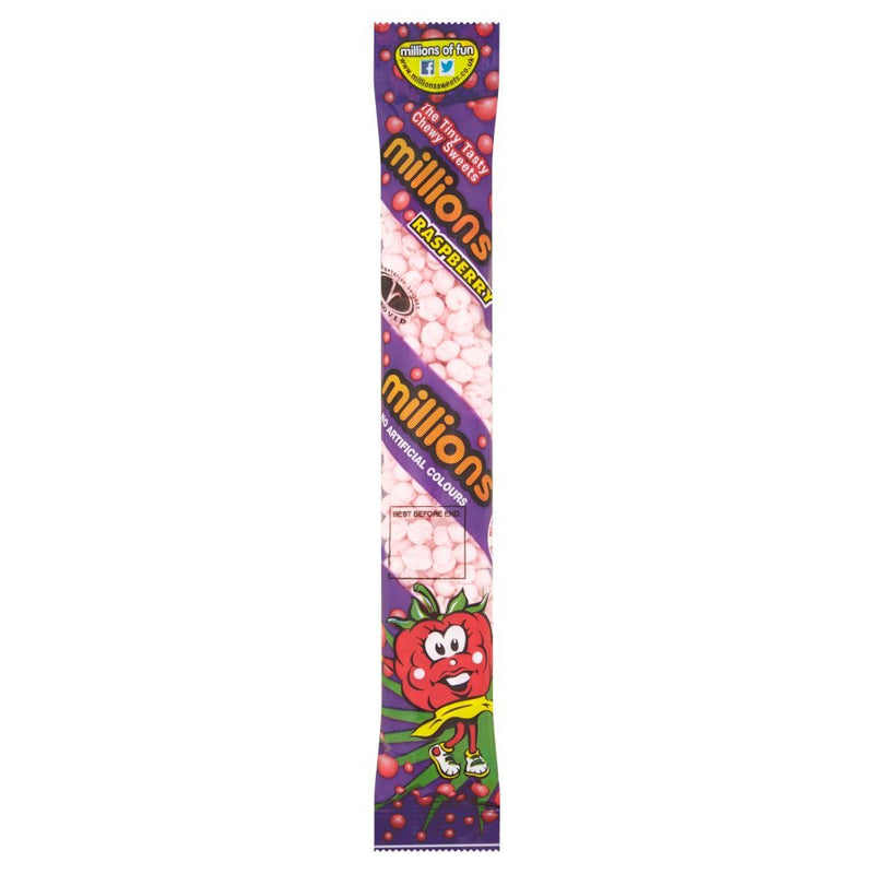 Millions Raspberry 55g (Case of 12) - BritishGram.com