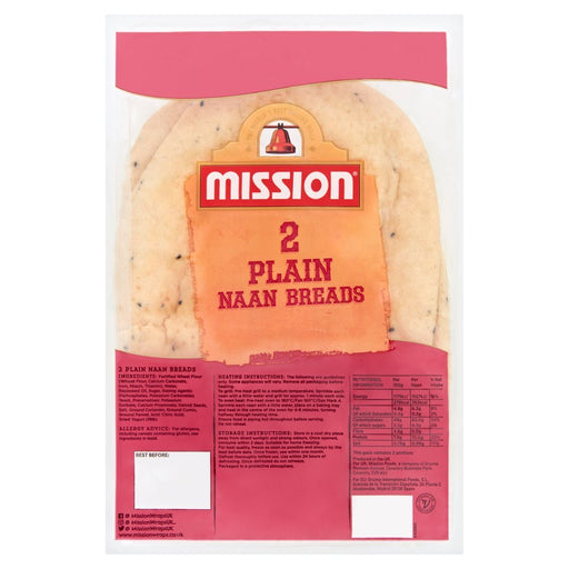 Mission 2 Plain Naan Breads - BritishGram.com