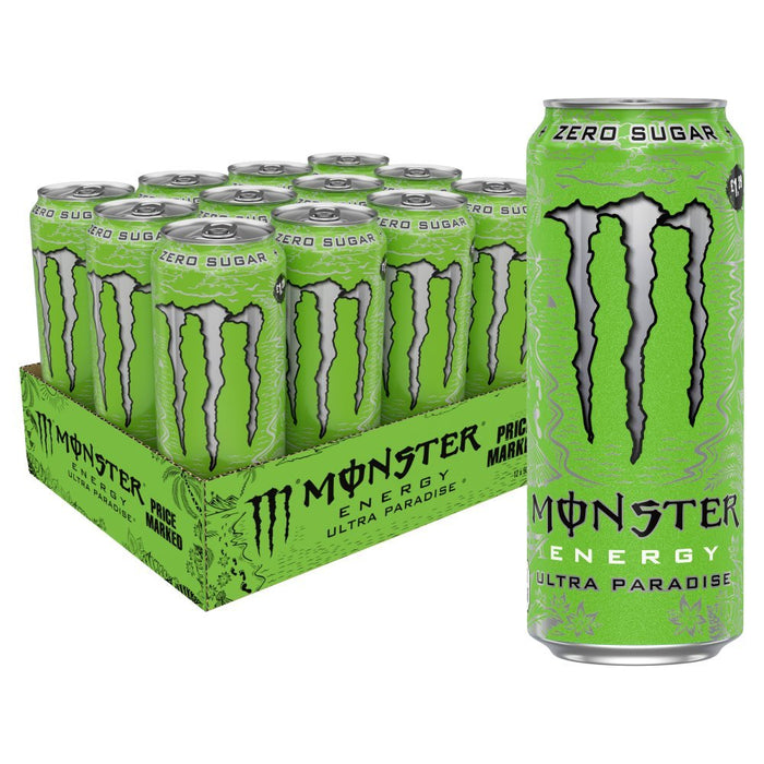 Monster Ultra Paradise Energy Drink Zero Sugar, 500ml (Case of 12) - BritishGram.com
