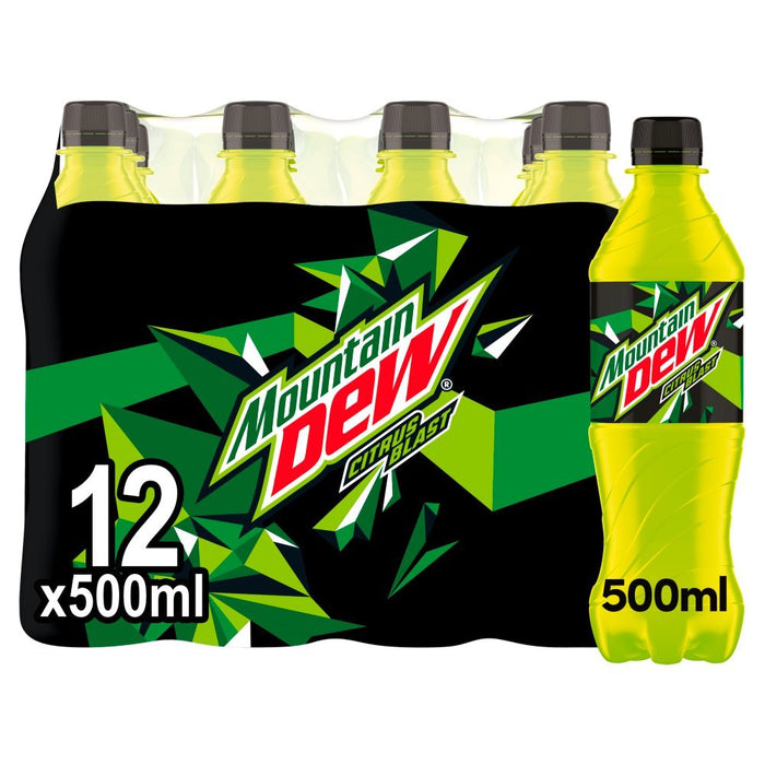 Mountain Dew Citrus Blast Bottle PMP 500ml (Case of 12) - BritishGram.com