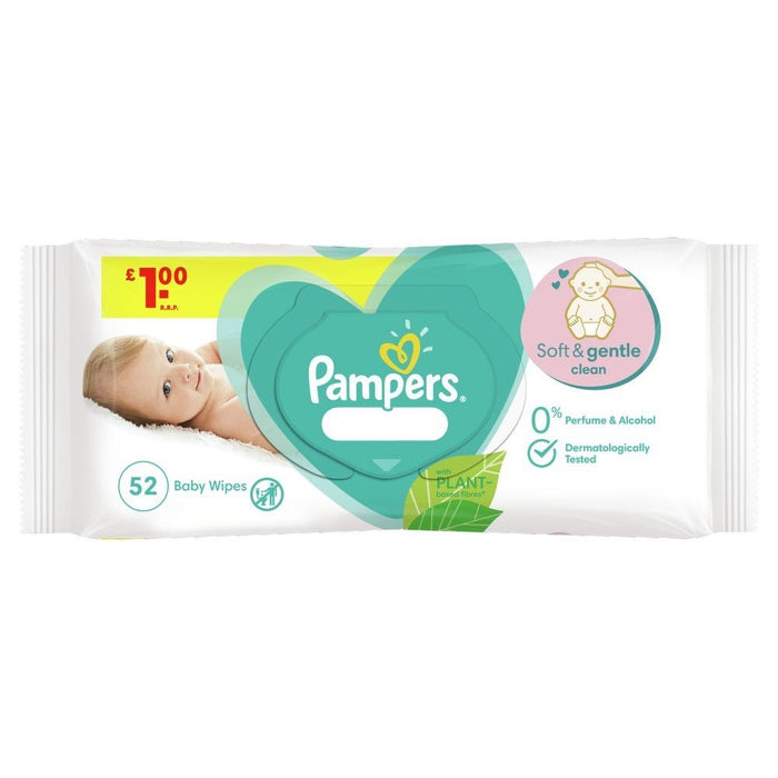 Pampers Baby Wipes 1 Pack = 52 Wipes PMP - BritishGram.com