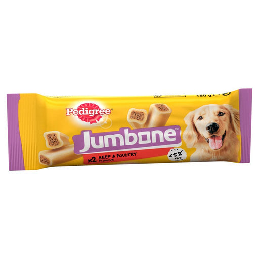 Pedigree Jumbone Medium Dog Treat with Beef & Poultry 2 Chews, 180g (Box of 12) - BritishGram.com