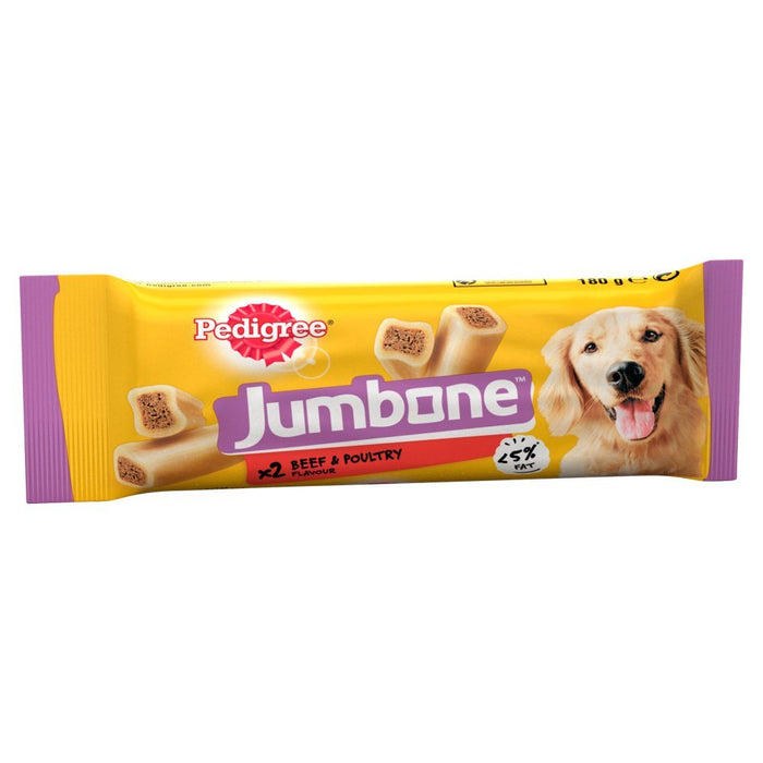 Pedigree Jumbone Medium Dog Treat with Beef & Poultry 2 Chews, 180g (Box of 12) - BritishGram.com