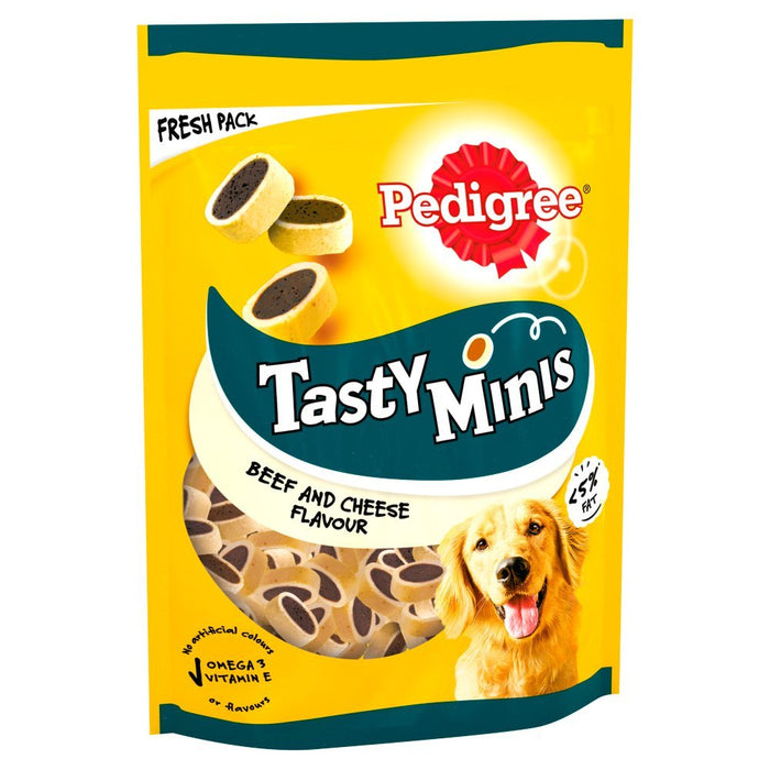 Pedigree Tasty Minis Adult 1+ Dog Treats with Beef & Cheese, 140g (Case of 8) - BritishGram.com