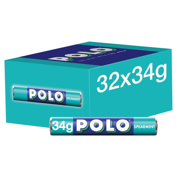 Polo Spearmint Mint Tube 34g (Box of 32) - BritishGram.com