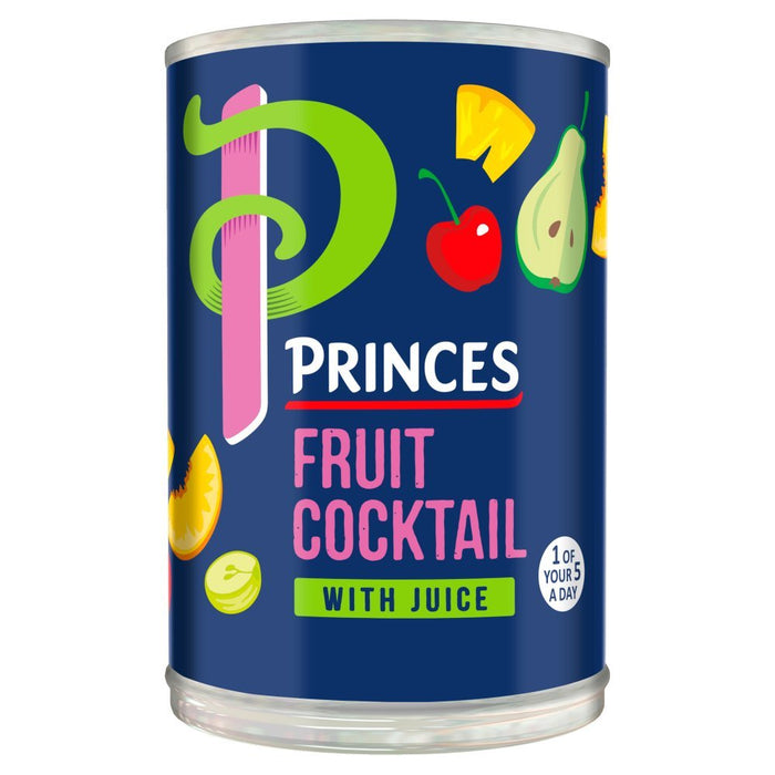 Princes Fruit Cocktail with Juice 410g (Case of 6) - BritishGram.com