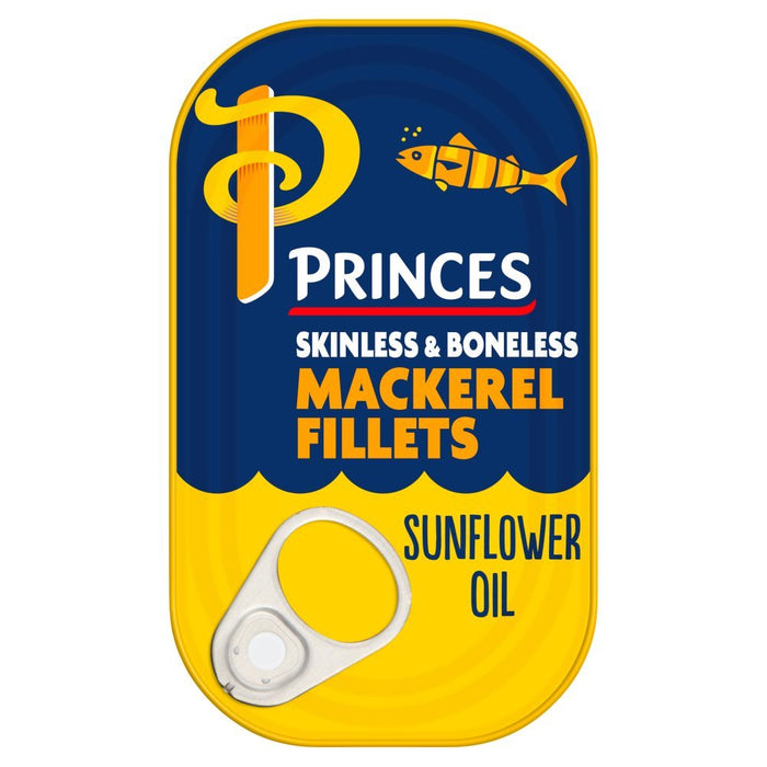 Princes Mackerel Fillets Sunflower Oil 125g (Case of 10) - BritishGram.com