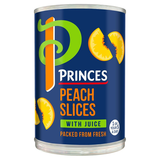 Princes Peach Slices with Juice 410g (Case of 6) - BritishGram.com
