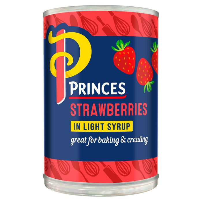Princes Strawberries in Light Syrup 410g (Case of 6) - BritishGram.com