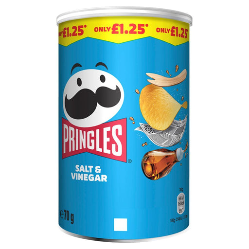 Pringles Salt & Vinegar, 70g (Case of 12) - BritishGram.com