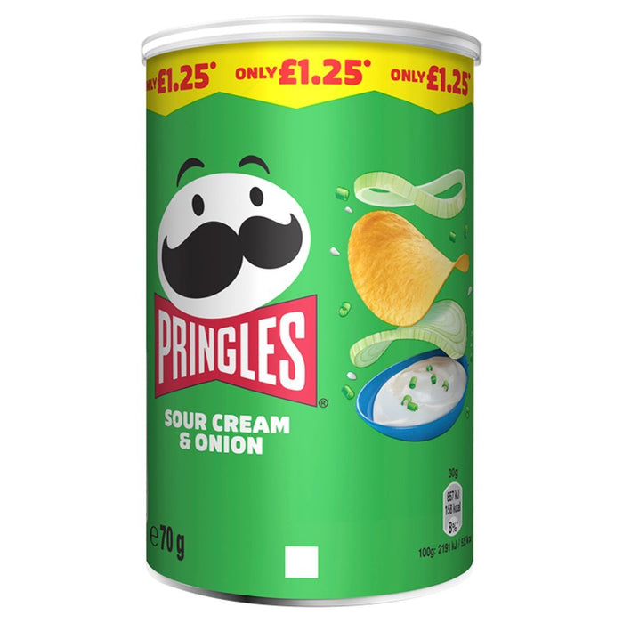 Pringles Sour Cream & Onion PMP 70g (Case of 12) - BritishGram.com