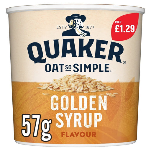 Quaker Oat So Simple Golden Syrup Porridge Pot 57g (Case of 8) - BritishGram.com