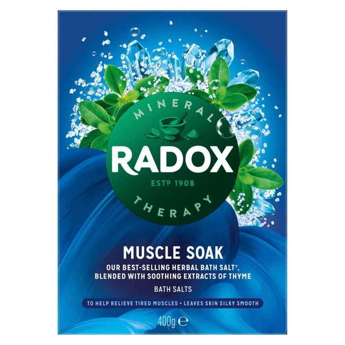 Radox Muscle Soak Bath Salts, 400g (Case of 6) - BritishGram.com