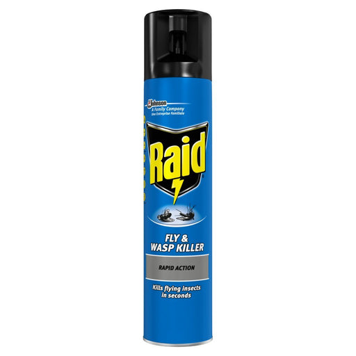 Raid Rapid Action Wasp, Mosquito & Fly Killer Aerosol Spray 300ml - BritishGram.com