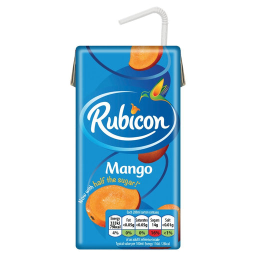 Rubicon Mango Exotic Juice PMP 288ml (Case of 27) - BritishGram.com