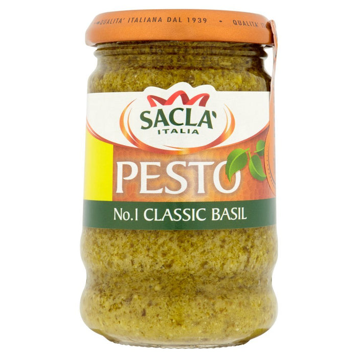 Sacla' Pesto Basil 190g - BritishGram.com
