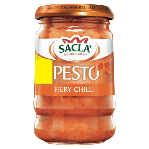 Sacla' Pesto Fiery Chilli 190g - BritishGram.com