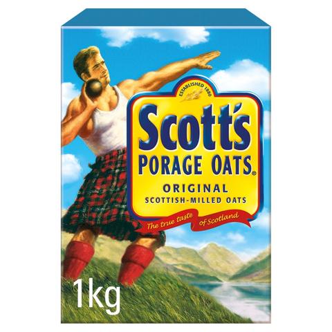 Scott's Porage Original Porridge Oats, 1kg (Case of 10) - BritishGram.com
