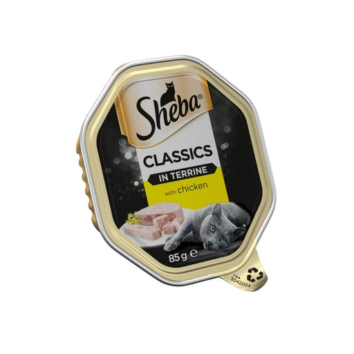 Sheba Classics Wet Cat Food Tray Chicken in Terrine 85g (Case of 22) - BritishGram.com
