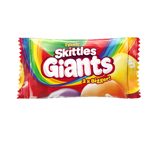 Skittles Giants Fruit Sweets Bag, 45g (Box of 36) - BritishGram.com